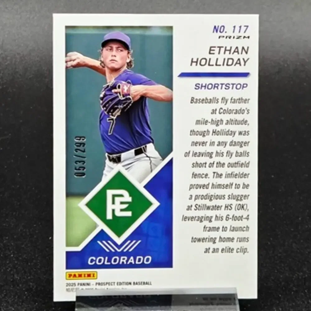 Ethan Holliday Prospect Edition Blue Ice 053/299 Colorado Rockies Top Prospect